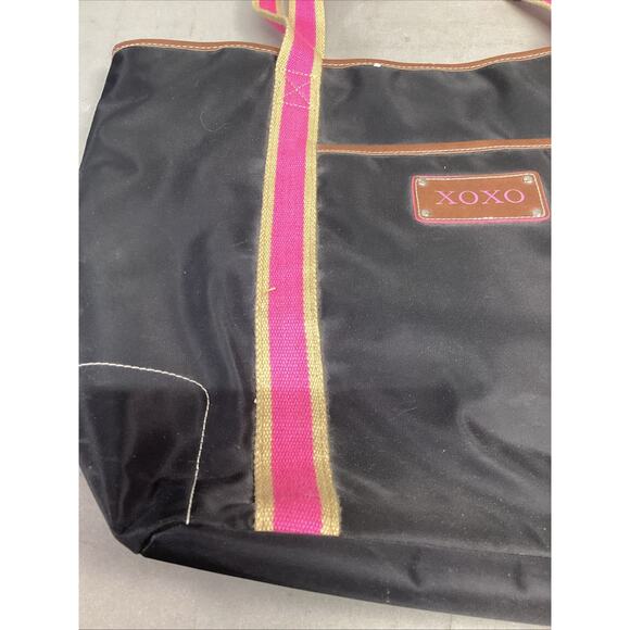 Vintage XOXO Pink Black Tote Bag - 18.5x14” - Picture 3 of 14